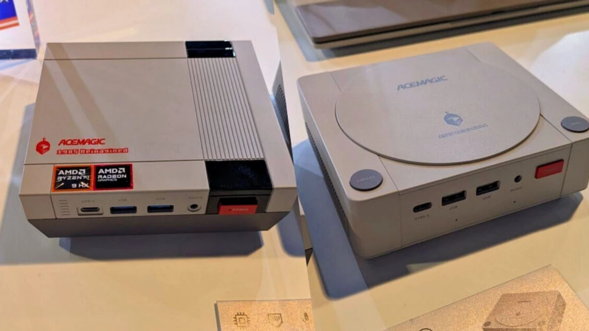 Acemagic has unveiled mini pcs styled after the nes dreamcast and ps1 powered by amd ryzen hx 470