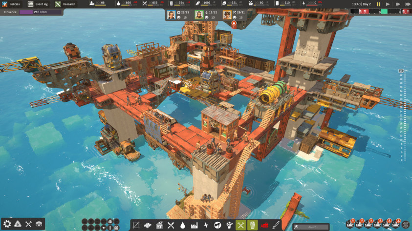 City building simulator set in the middle of a post apocalyptic ocean all will fall launches on april 3
