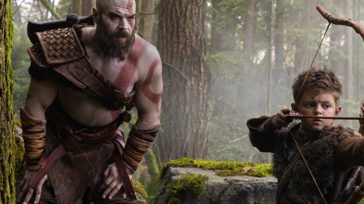 Did he just squat to take a sht god of wars father tore apart a scene from the series with kratos and atreus