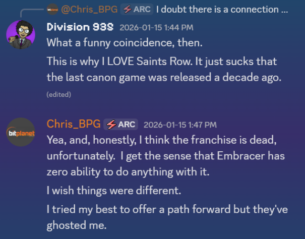 Director of original saints row design i think the franchise is dead