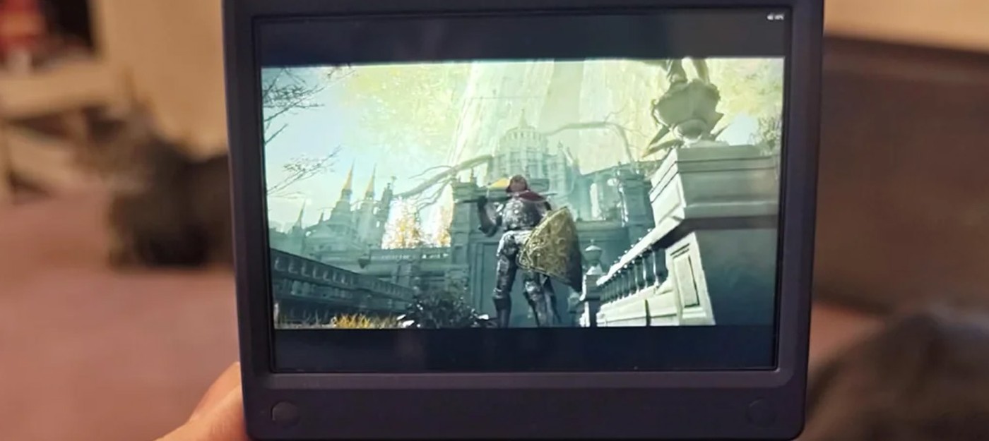 Elden ring on a 34 inch gameboy screen in 480p as the ultimate form of hardcore