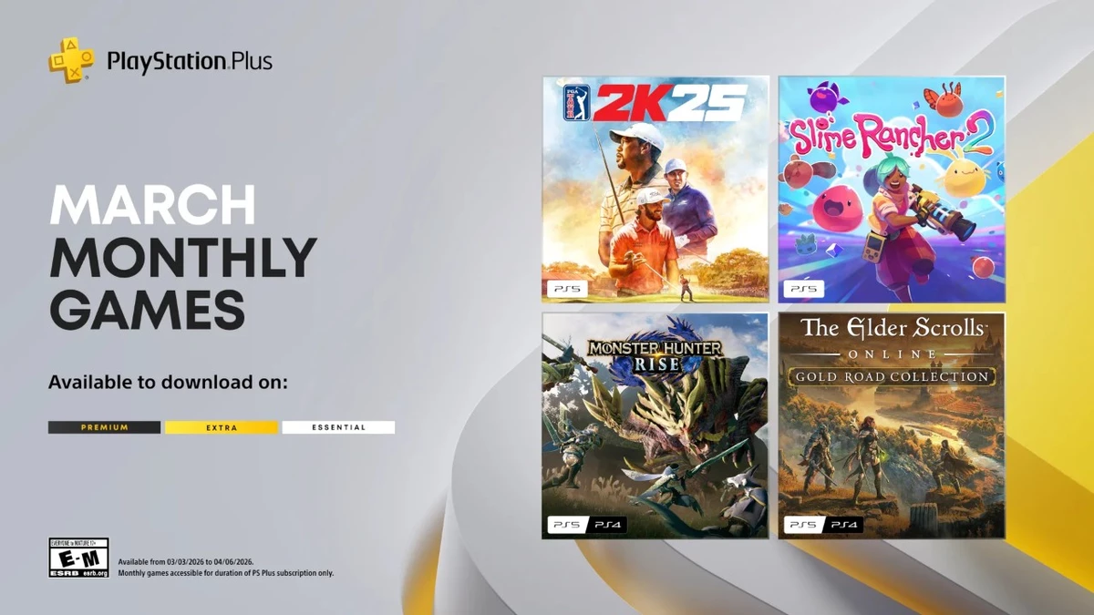 In march playstation plus subscribers can look forward to monster hunter rise and the elder scrolls online collection gold road