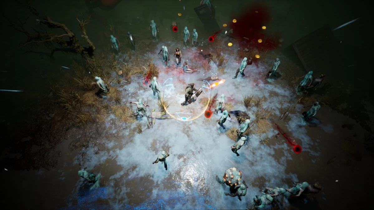Isometric roguelike shooter rip rebirth insurance has been released in early access