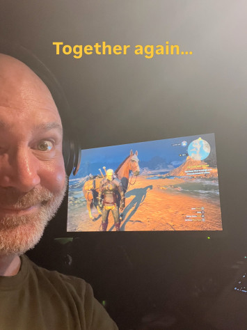 It seems the voice actor for geralt is already recording lines for the new dlc for the witcher 3