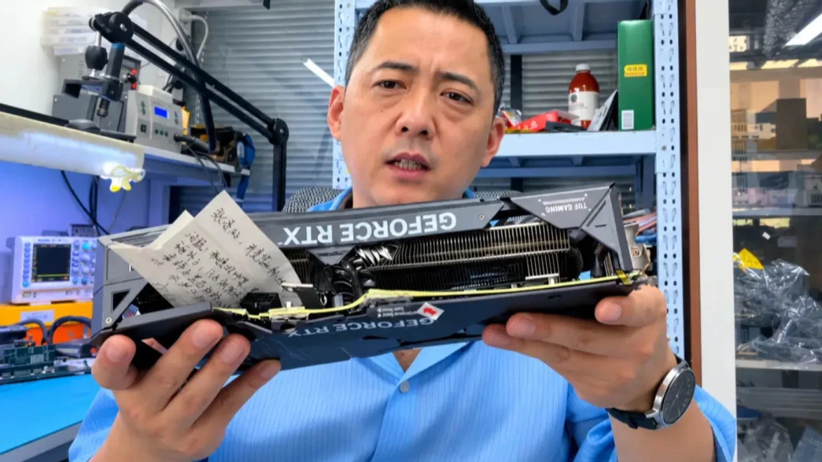 Rtx 4070 super survived a girls tantrum with a hammer