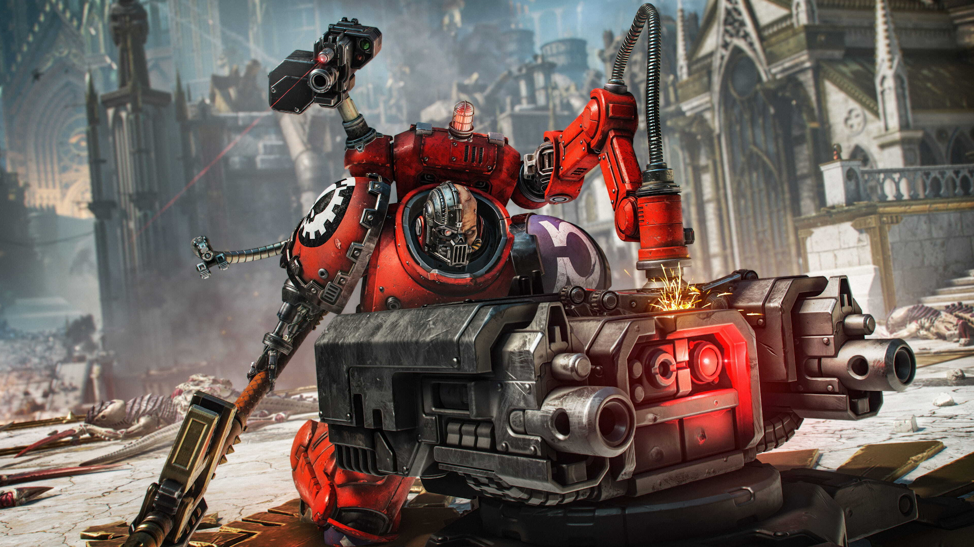 Saber showed gameplay for the technodesantnik in warhammer 40000 space marine ii