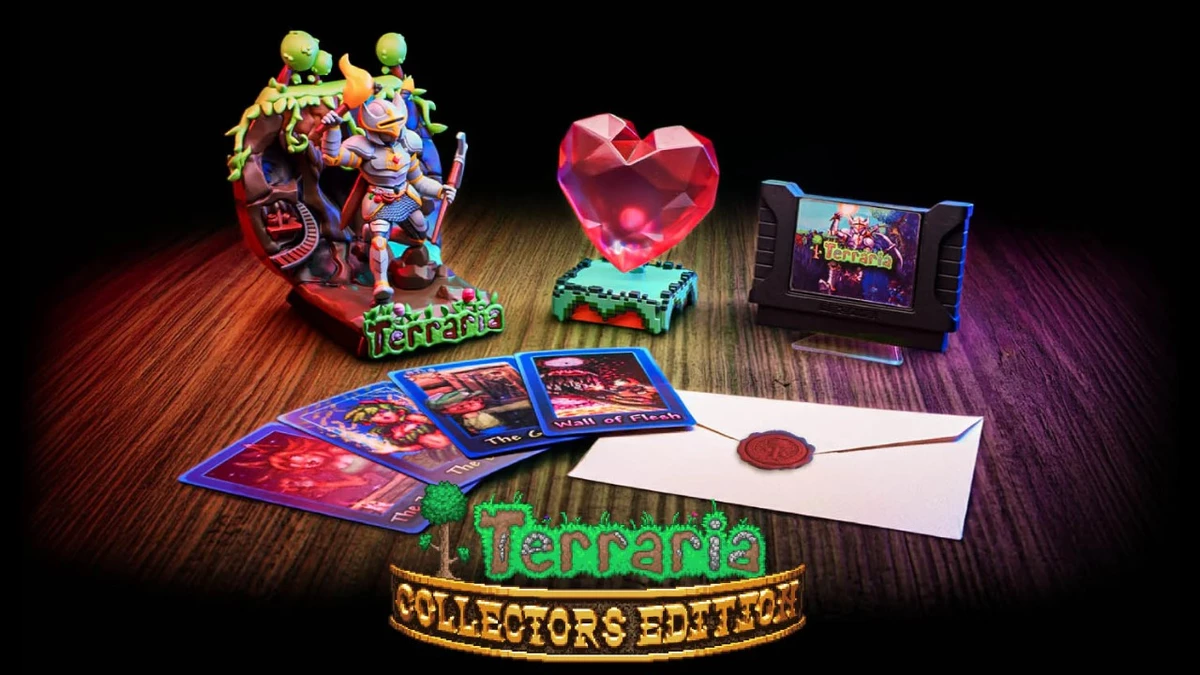 Terraria will release a 15th anniversary collectors edition with a hero figurine and life crystal
